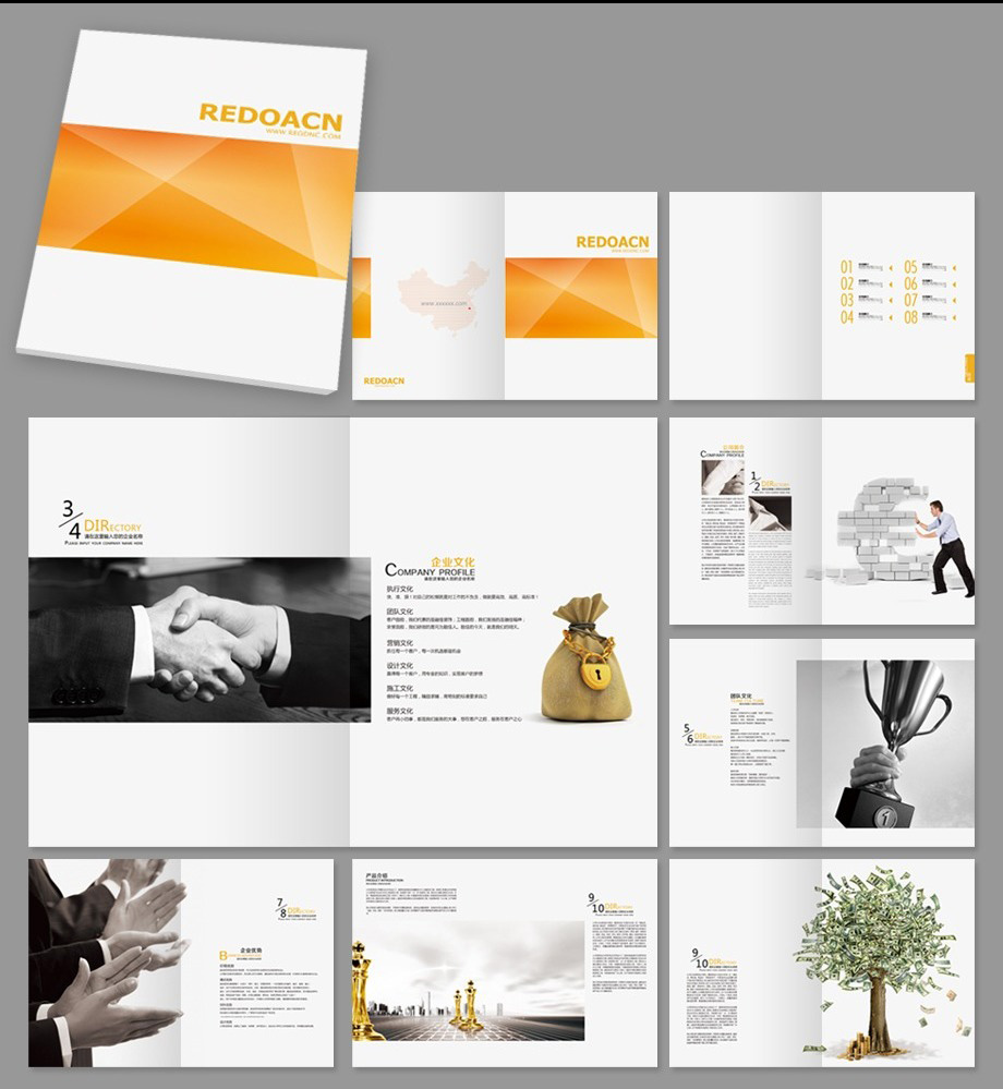 企业公司商务金融画册版式设计
