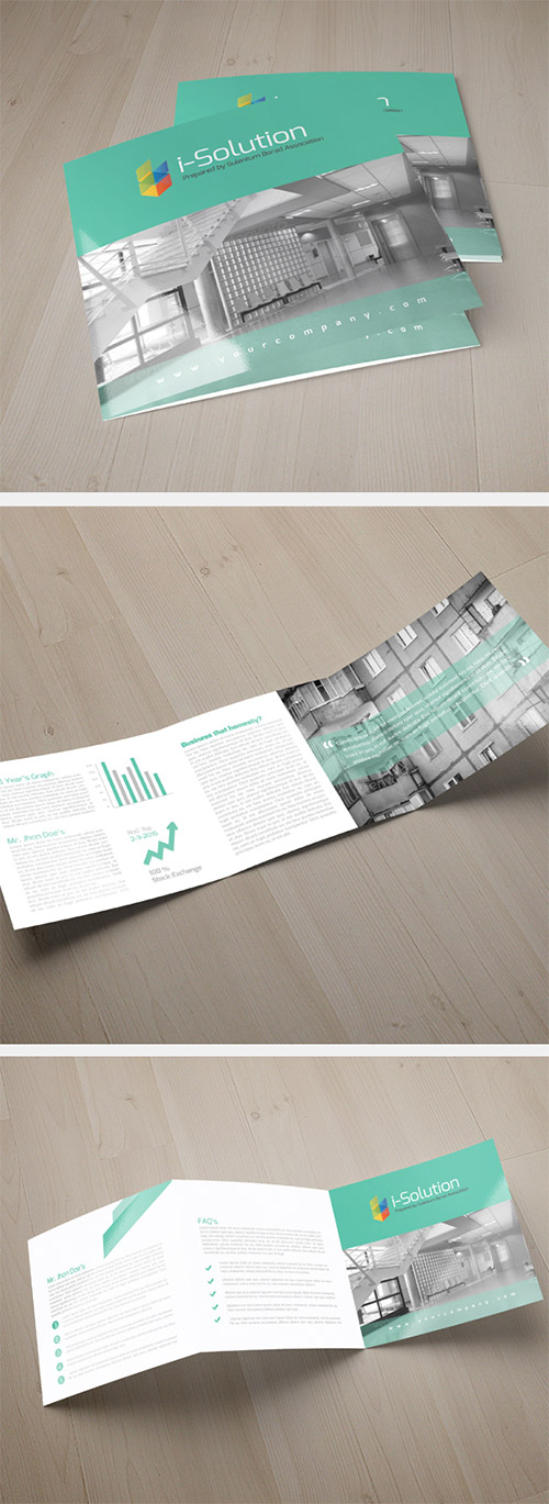 30款优秀三折页版式设计,仿来做PPT封面不错