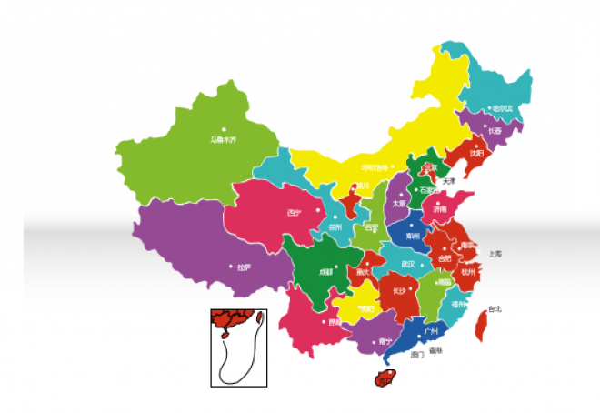世界地图.中国地图-可编辑调整
